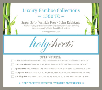 holysheets luxury bamboo 1500 collection